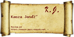 Kasza Jenő névjegykártya