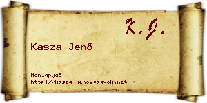 Kasza Jenő névjegykártya