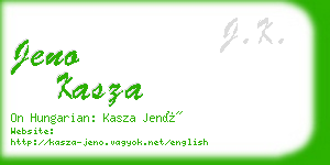 jeno kasza business card